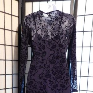 NEW Xhilaration BLACK Lace LONG Sleeve Dress